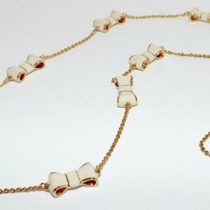 Kate Spade New York Take A Bow Gold Cream Necklace